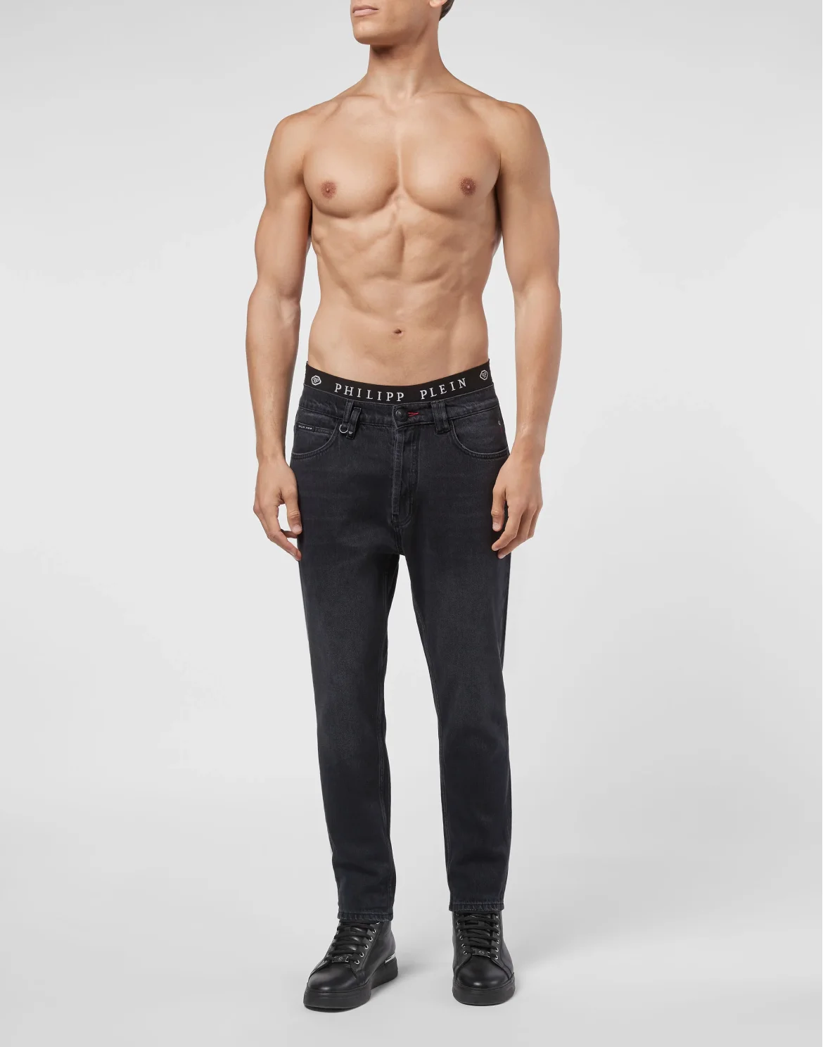 Denim Trousers Carrot Fit Iconic Plein, цвет: Черный