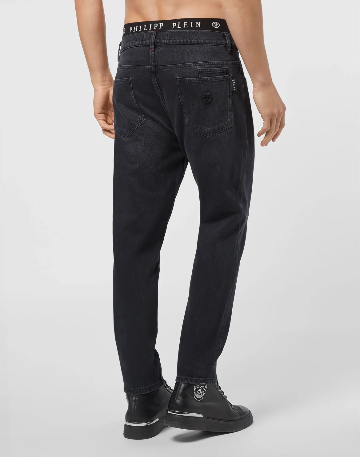 Denim Trousers Carrot Fit Iconic Plein, цвет: Черный