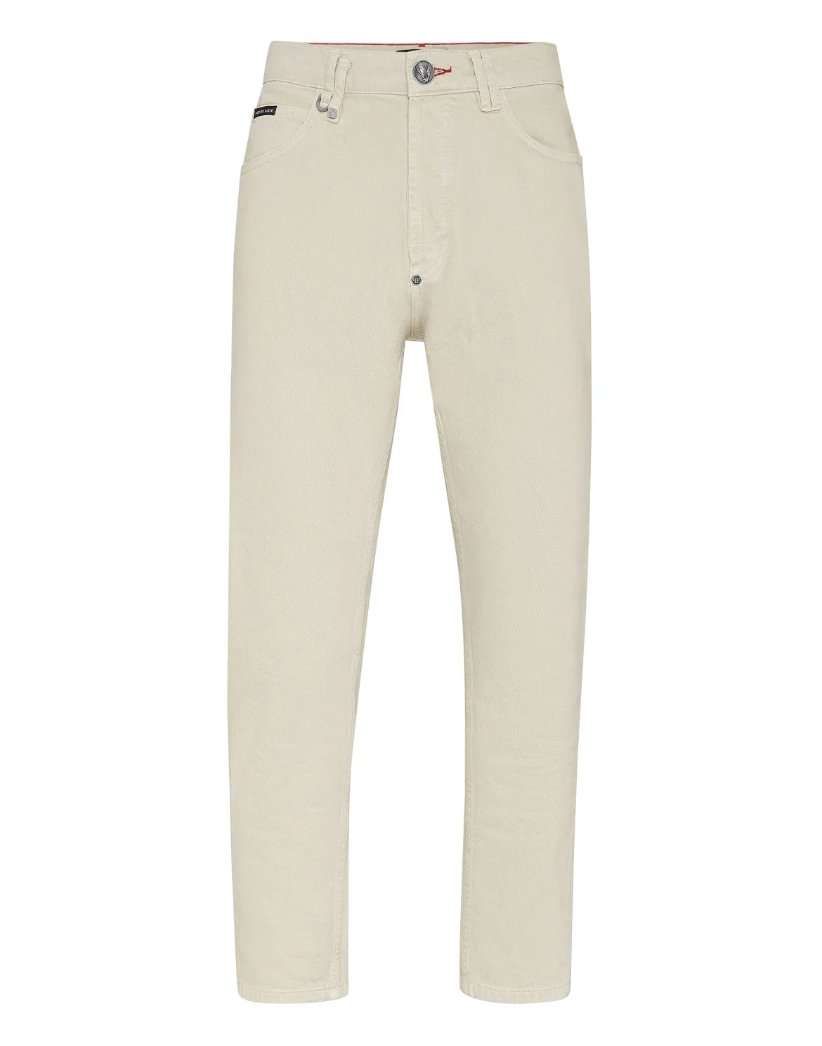 Denim Trousers Carrot Fit Iconic Plein, цвет: Бежевый