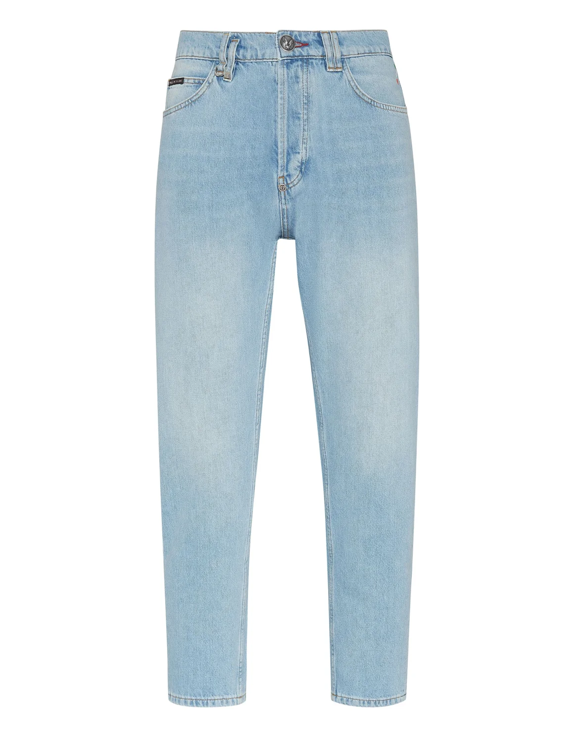 Denim Trousers Carrot Fit Iconic Plein, цвет: Голубой