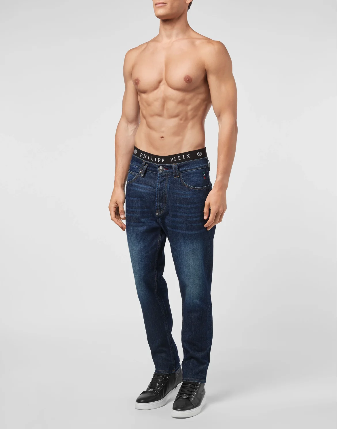 Denim Trousers Carrot Fit Iconic Plein, цвет: Синий