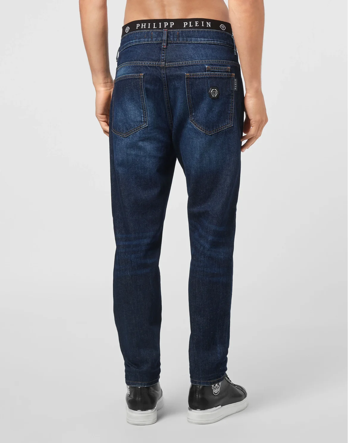 Denim Trousers Carrot Fit Iconic Plein, цвет: Синий