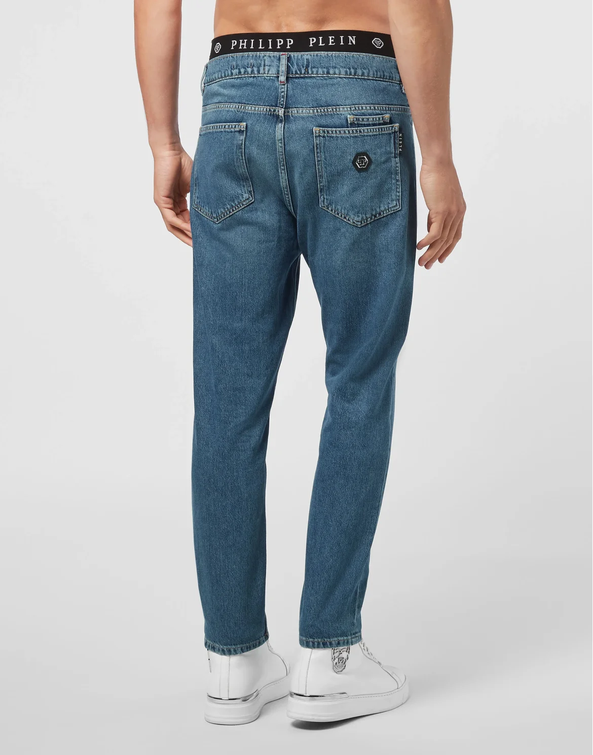 Denim Trousers Carrot Fit Iconic Plein, цвет: Синий