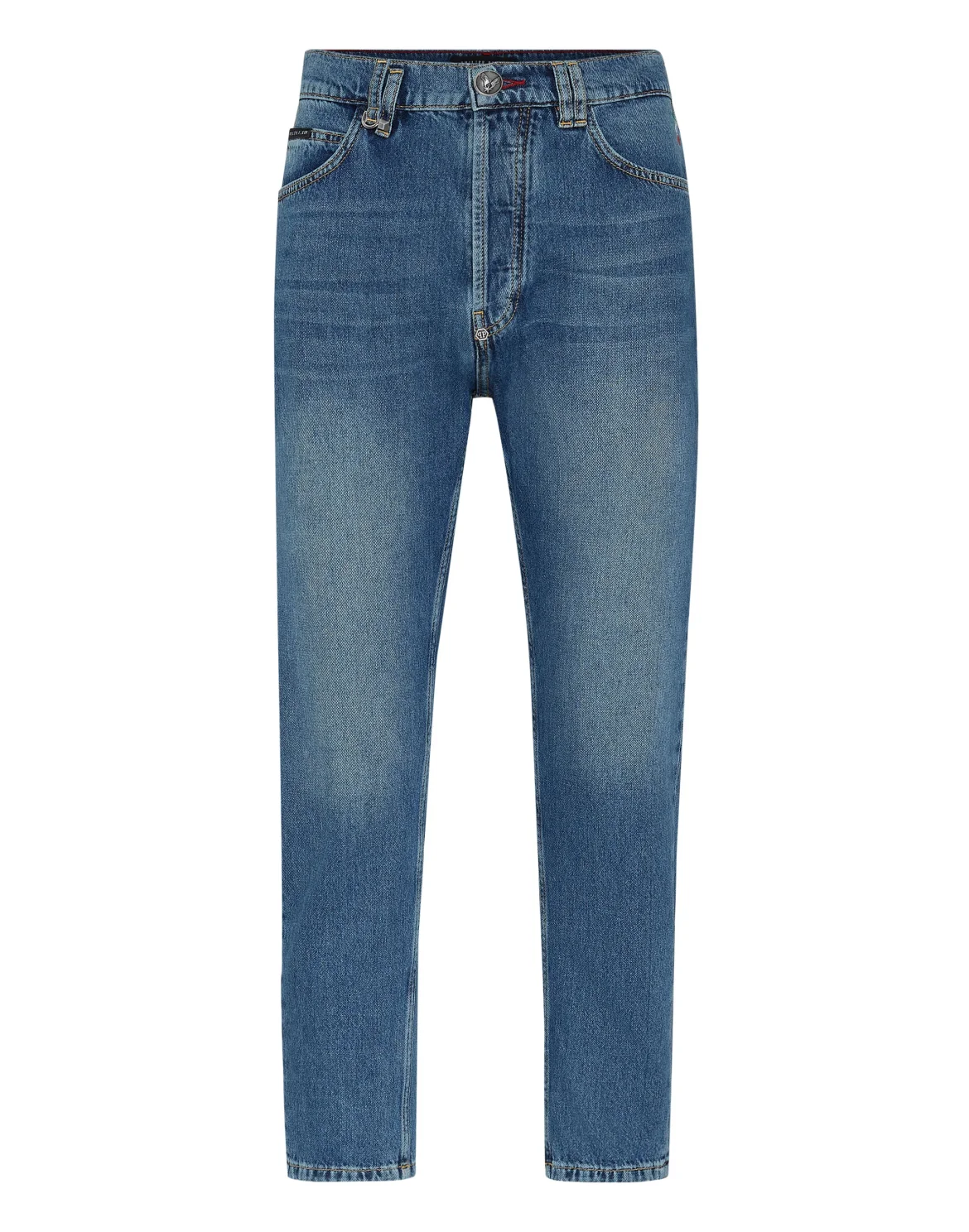 Denim Trousers Carrot Fit Iconic Plein, цвет: Синий