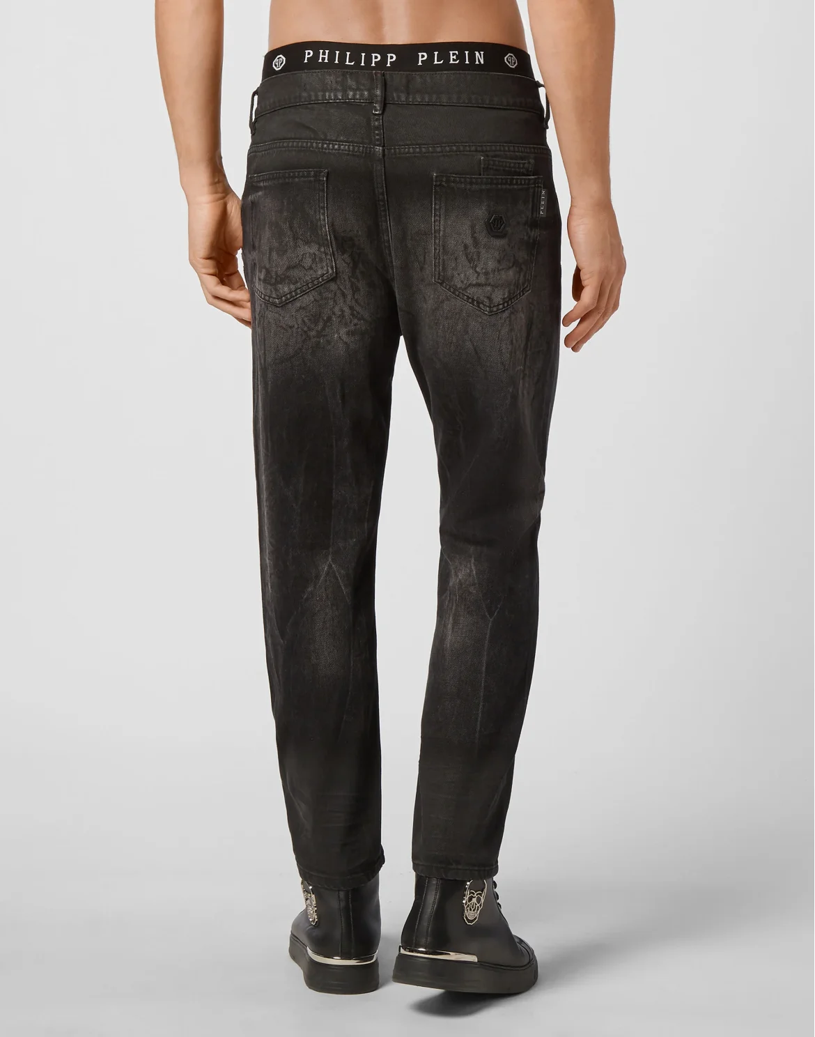 Denim Trousers Carrot Fit Iconic Plein, цвет: Черный