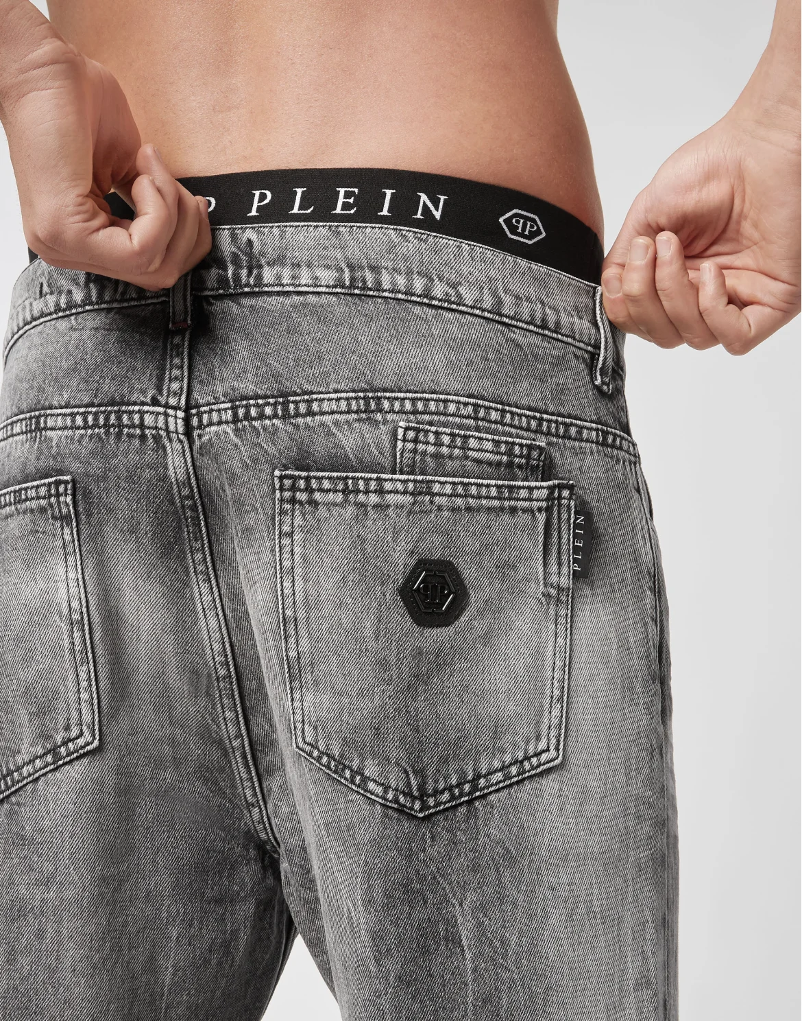 Denim Trousers Carrot Fit Iconic Plein, цвет: Черный