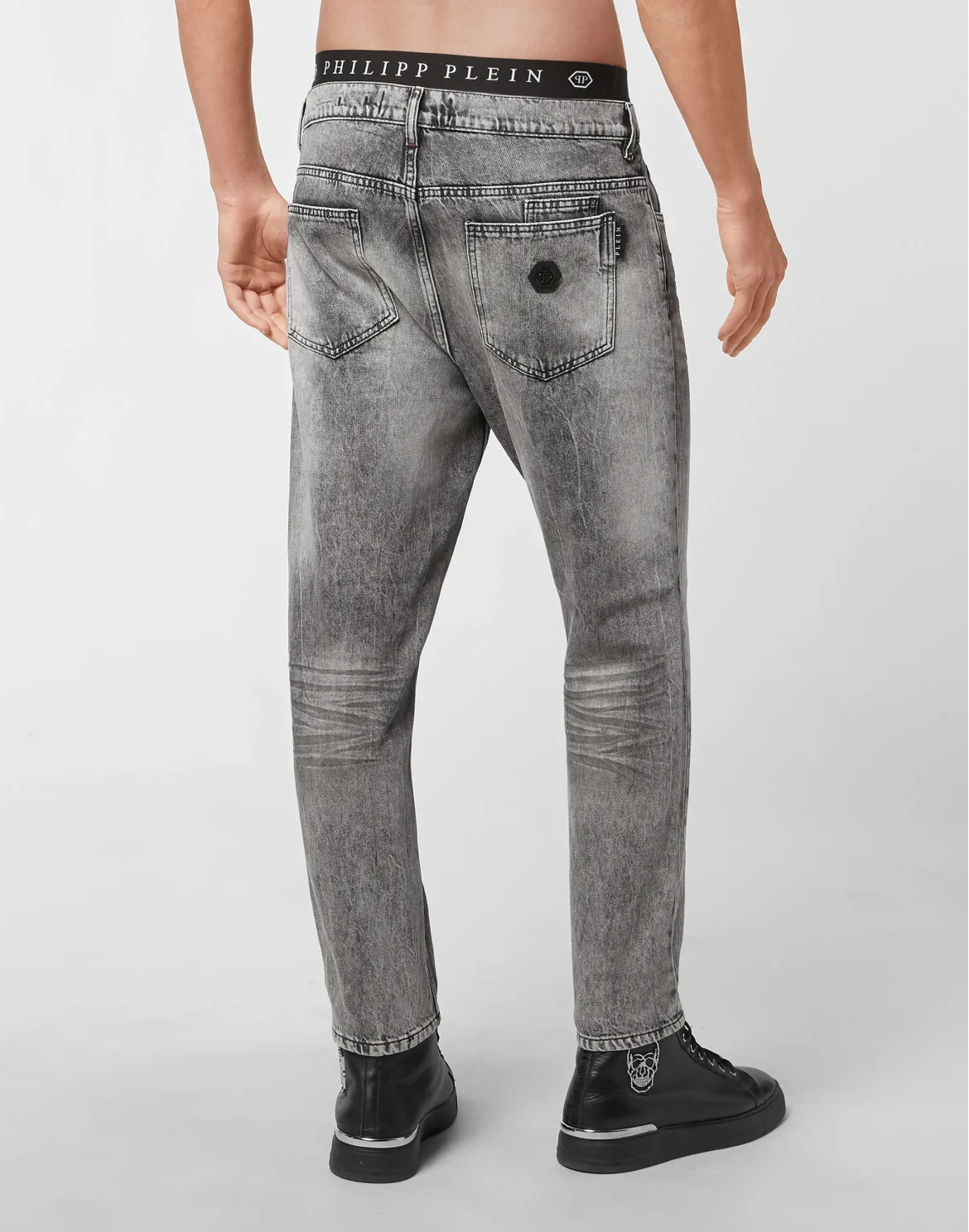 Denim Trousers Carrot Fit Iconic Plein, цвет: Черный