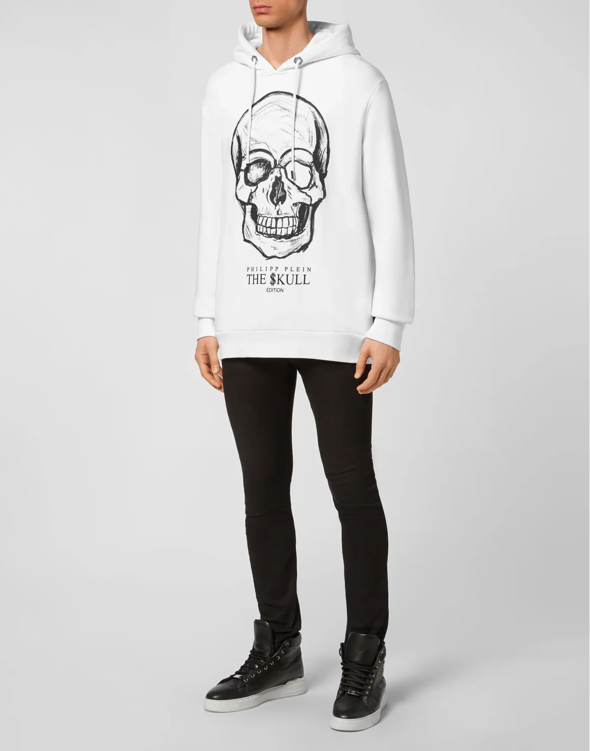 Hoodie sweatshirt print Skull, цвет: Белый