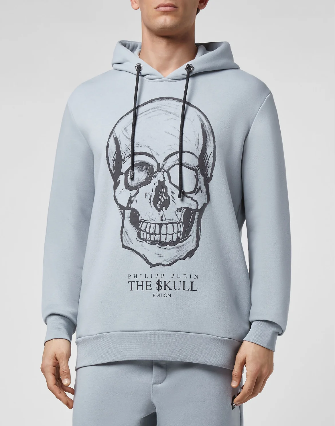 Hoodie sweatshirt print Skull, цвет: Серый
