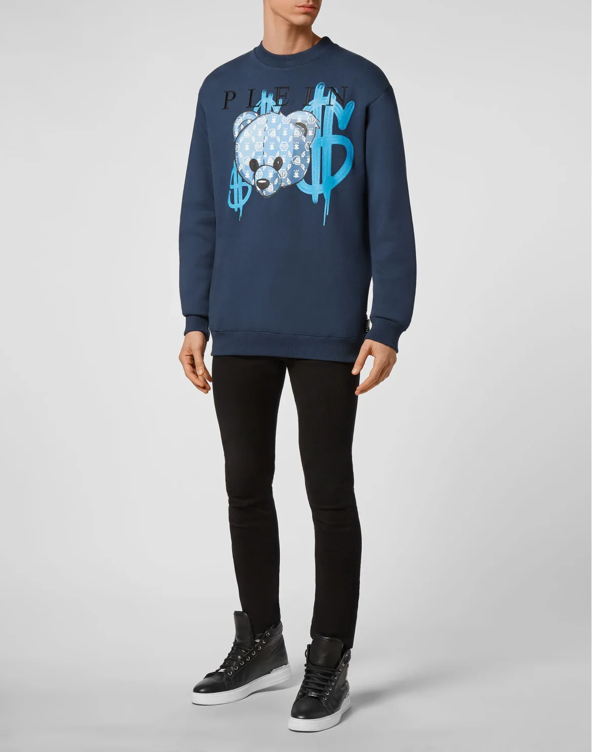 Sweatshirt LS Teddy Bear, цвет: Синий