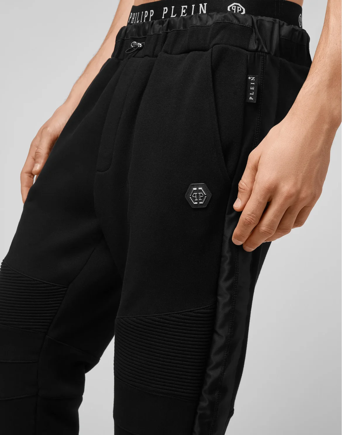 Jogging Trousers Nylon detail Iconic Plein, цвет: Черный
