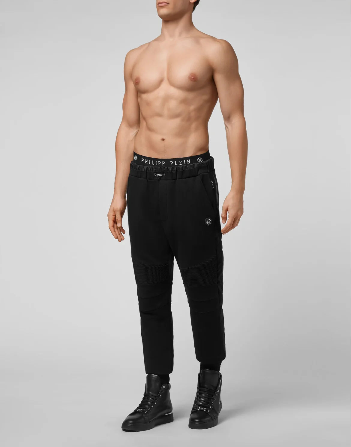 Jogging Trousers Nylon detail Iconic Plein, цвет: Черный