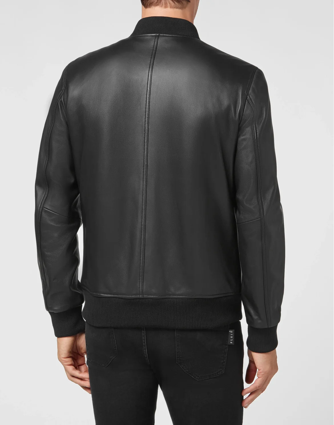 Bomber Leather Jacket, цвет: Черный