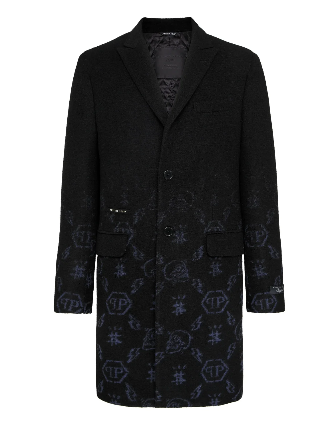Wool sartorial jacquard Coat Monogram, цвет: Черный