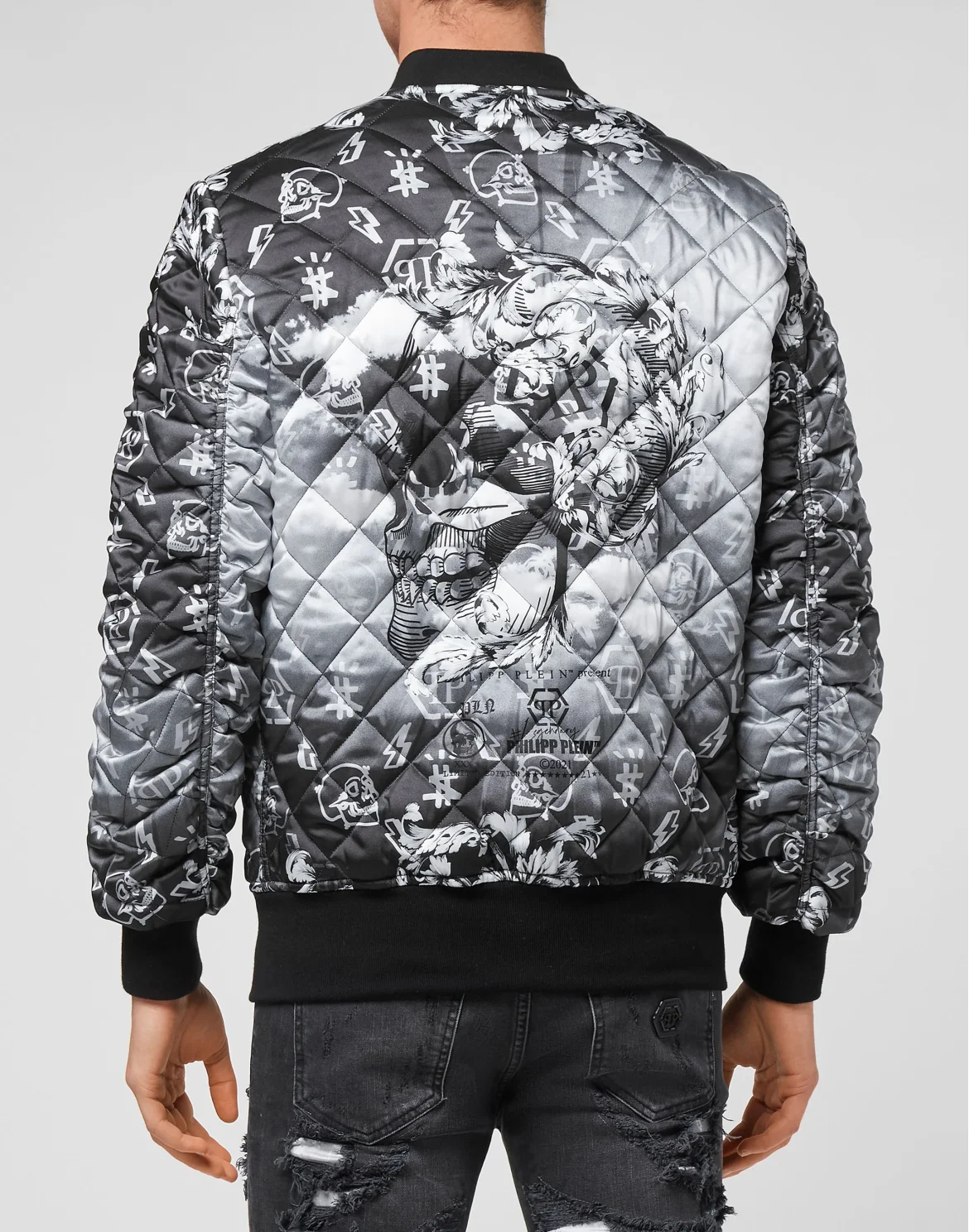 Bomber matelassè New Baroque, цвет: Черный