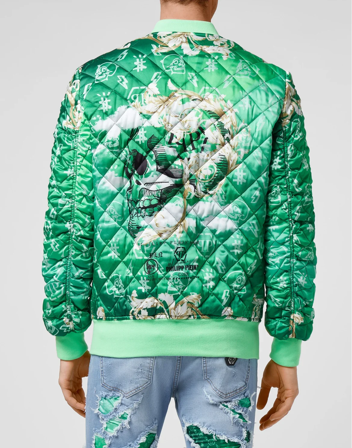 Bomber matelassè New Baroque, цвет: Зеленый