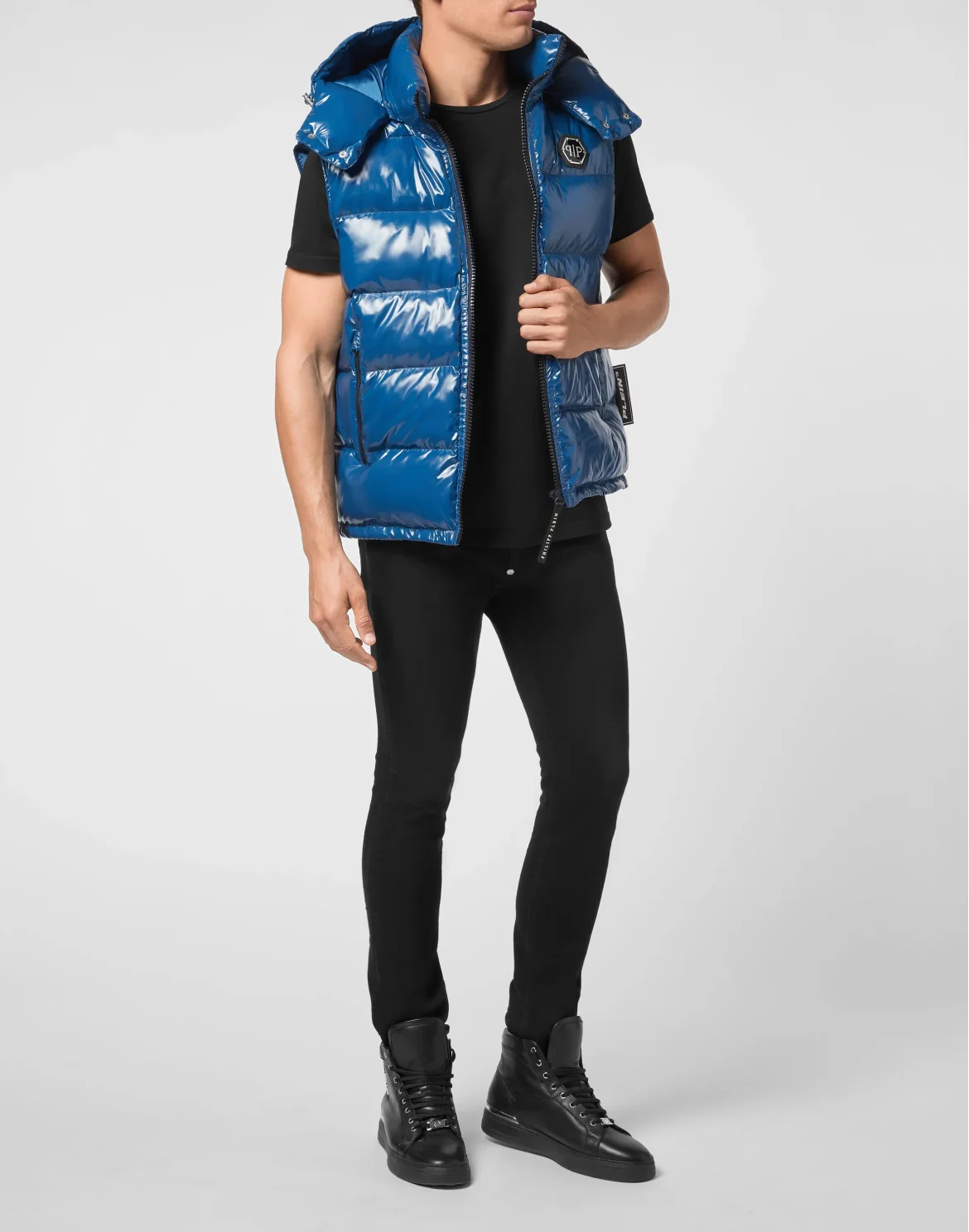 Nylon Down Jacket Vest, цвет: Синий