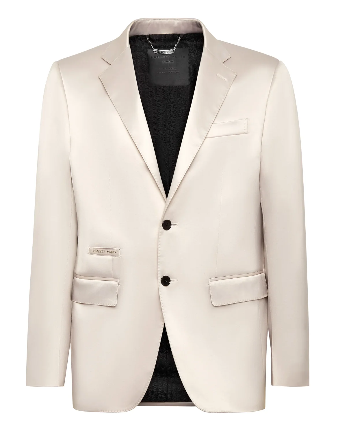 Satin Blazer Gigolò Fit  Iconic Plein, цвет: Бежевый