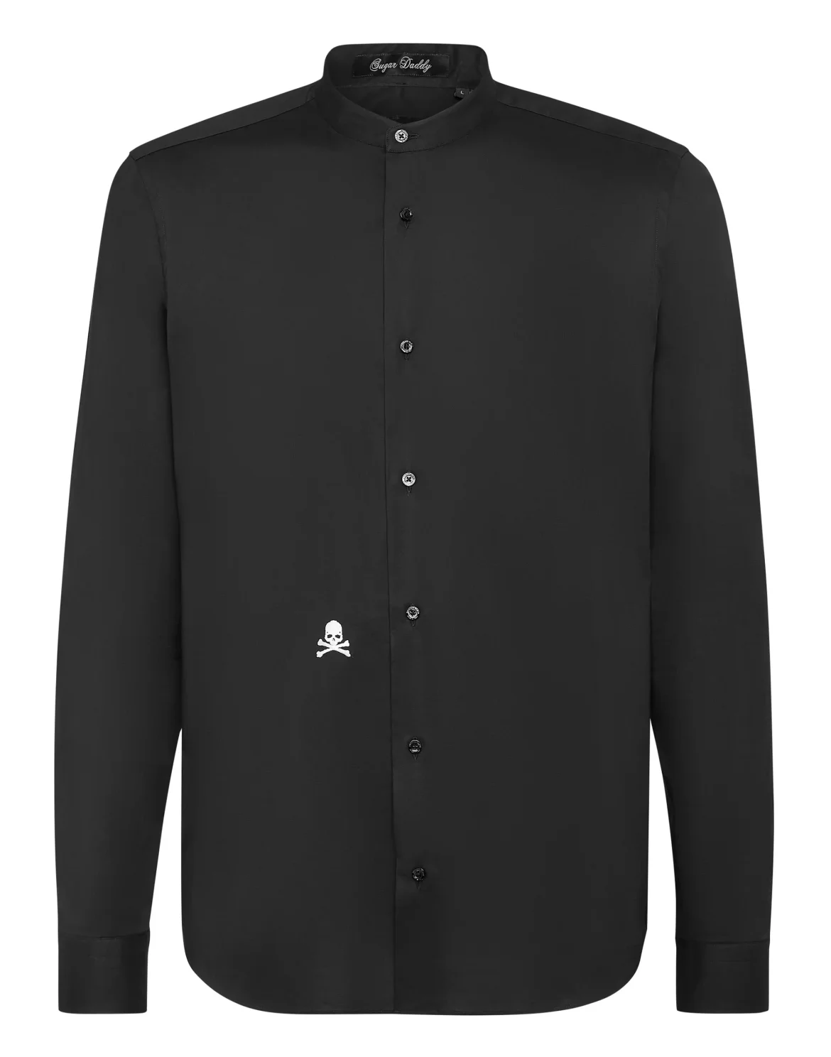 Shirt Sugar Daddy LS Embroidery Skull, цвет: Черный