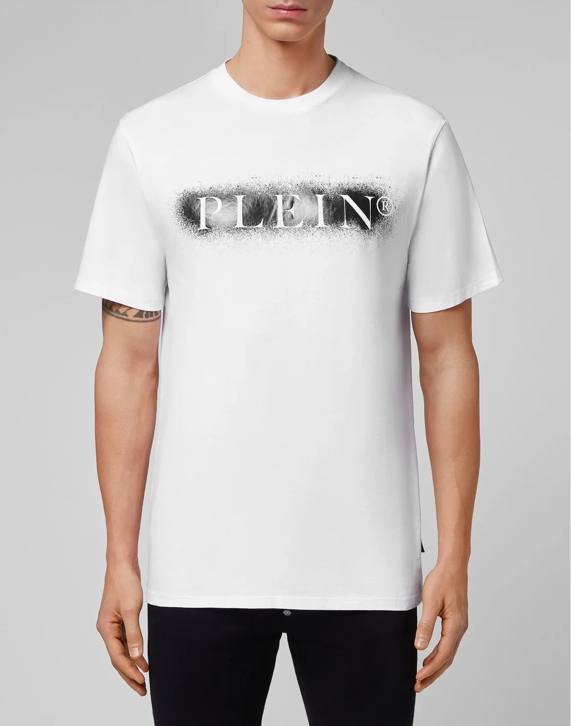 T-shirt Round Neck SS Spray Effect Print Philipp Plein TM, цвет: Белый