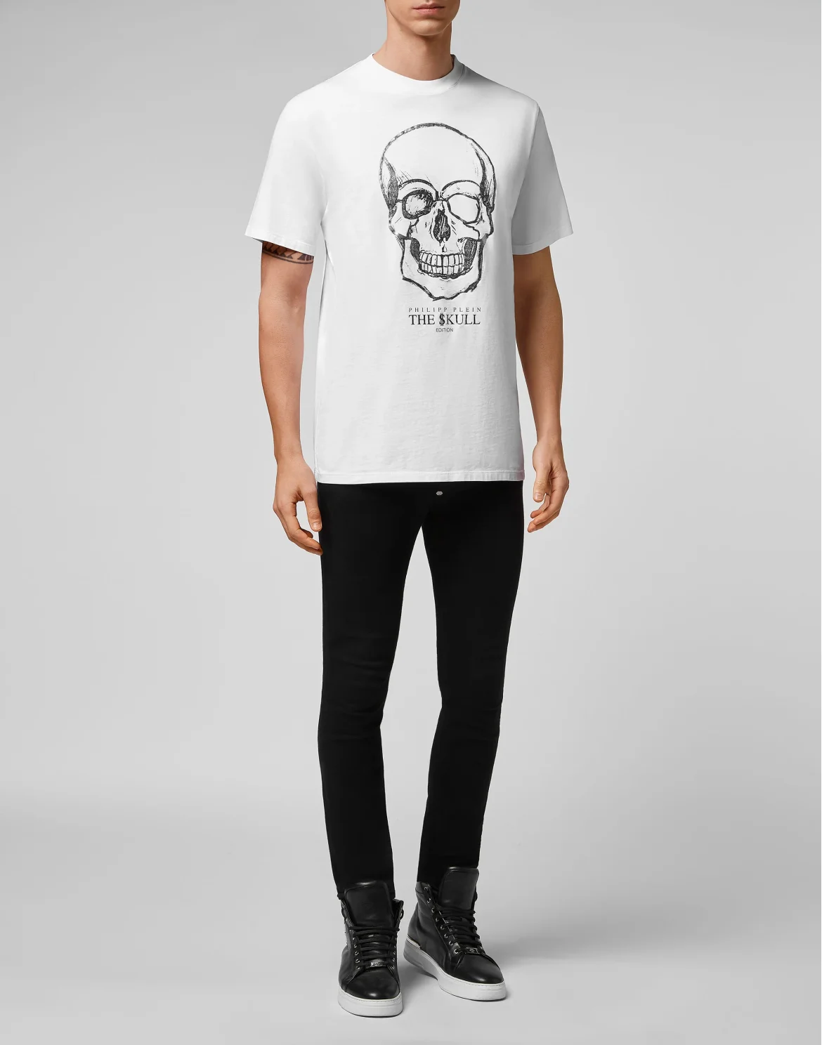 T-shirt Round Neck SS Skull, цвет: Белый