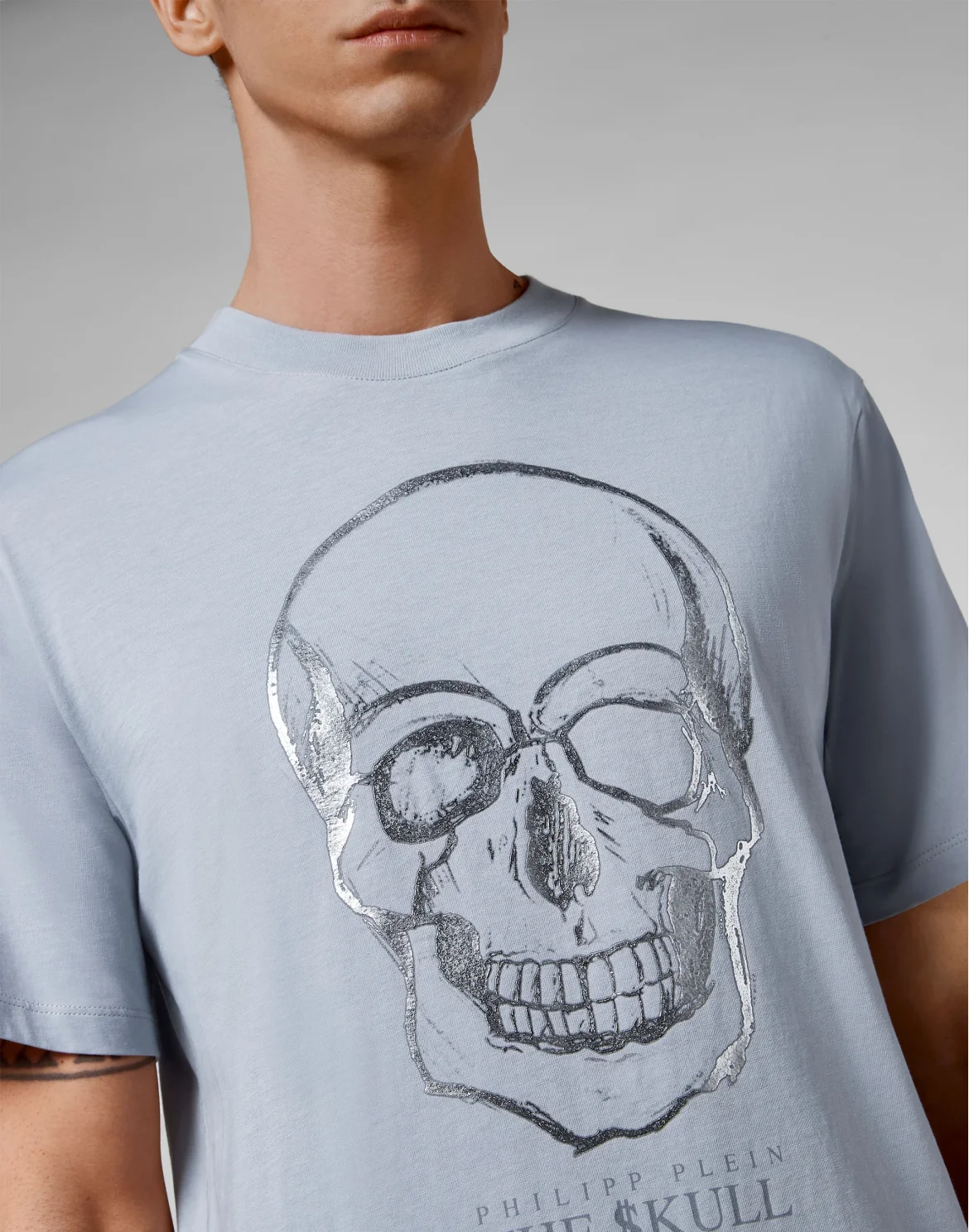 T-shirt Round Neck SS Skull, цвет: Голубой