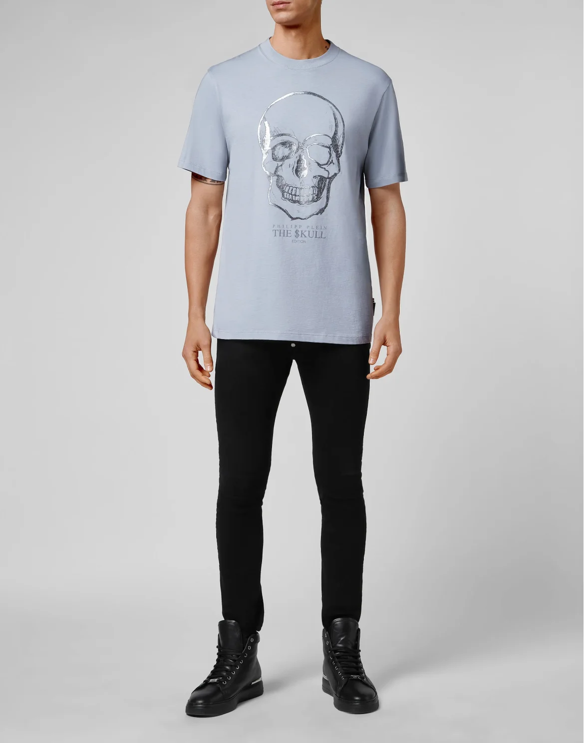 T-shirt Round Neck SS Skull, цвет: Голубой