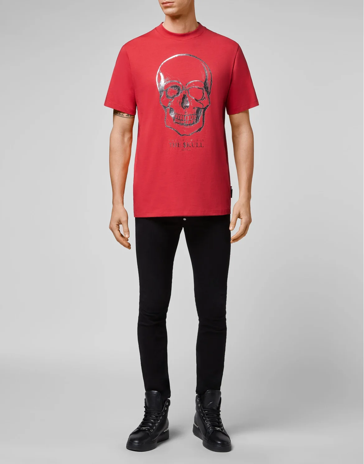 T-shirt Round Neck SS Skull, цвет: Красный