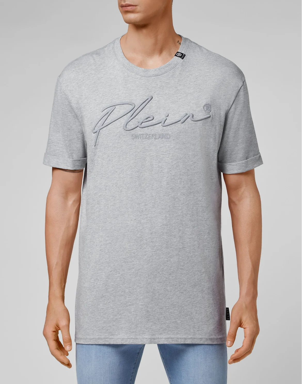 T-shirt Round Neck SS Signature, цвет: Серый