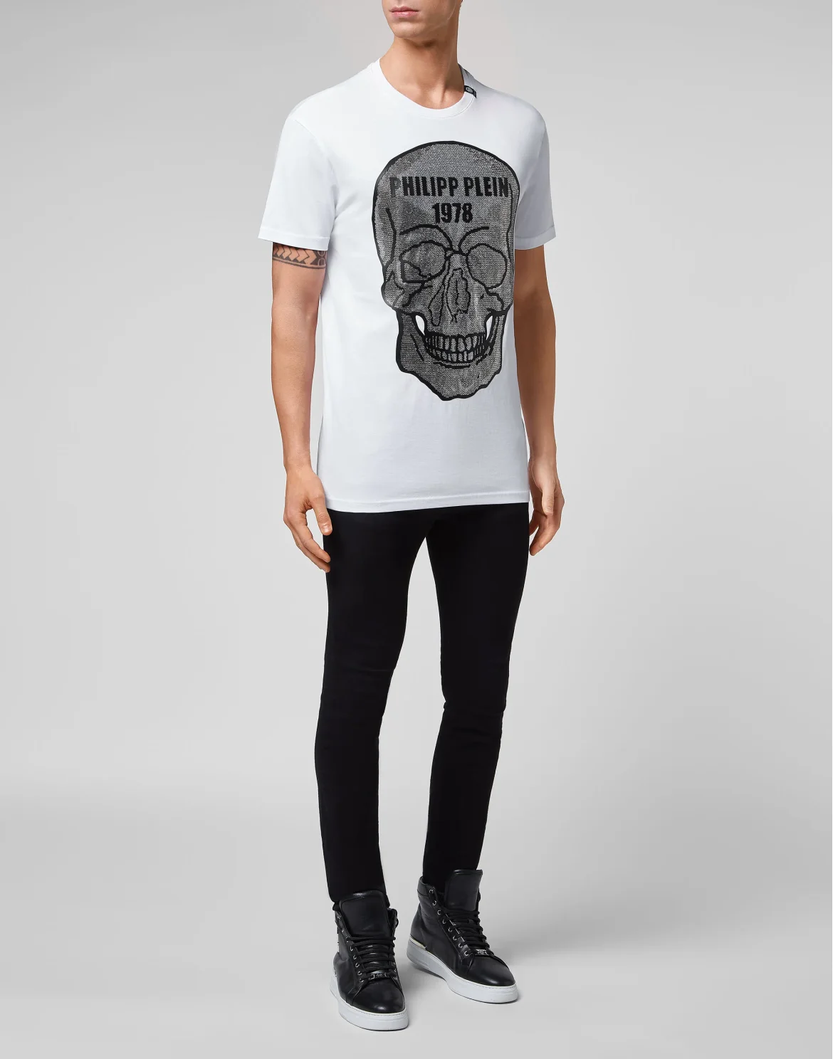 T-shirt Round Neck SS Crystal Skull, цвет: Белый