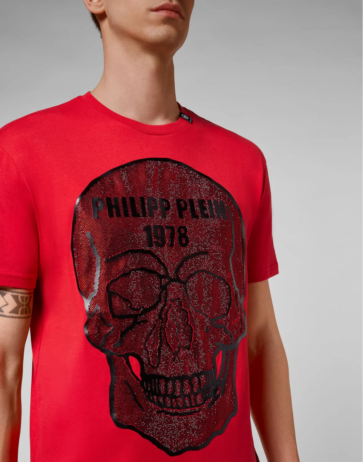 T-shirt Round Neck SS Crystal Skull, цвет: Красный