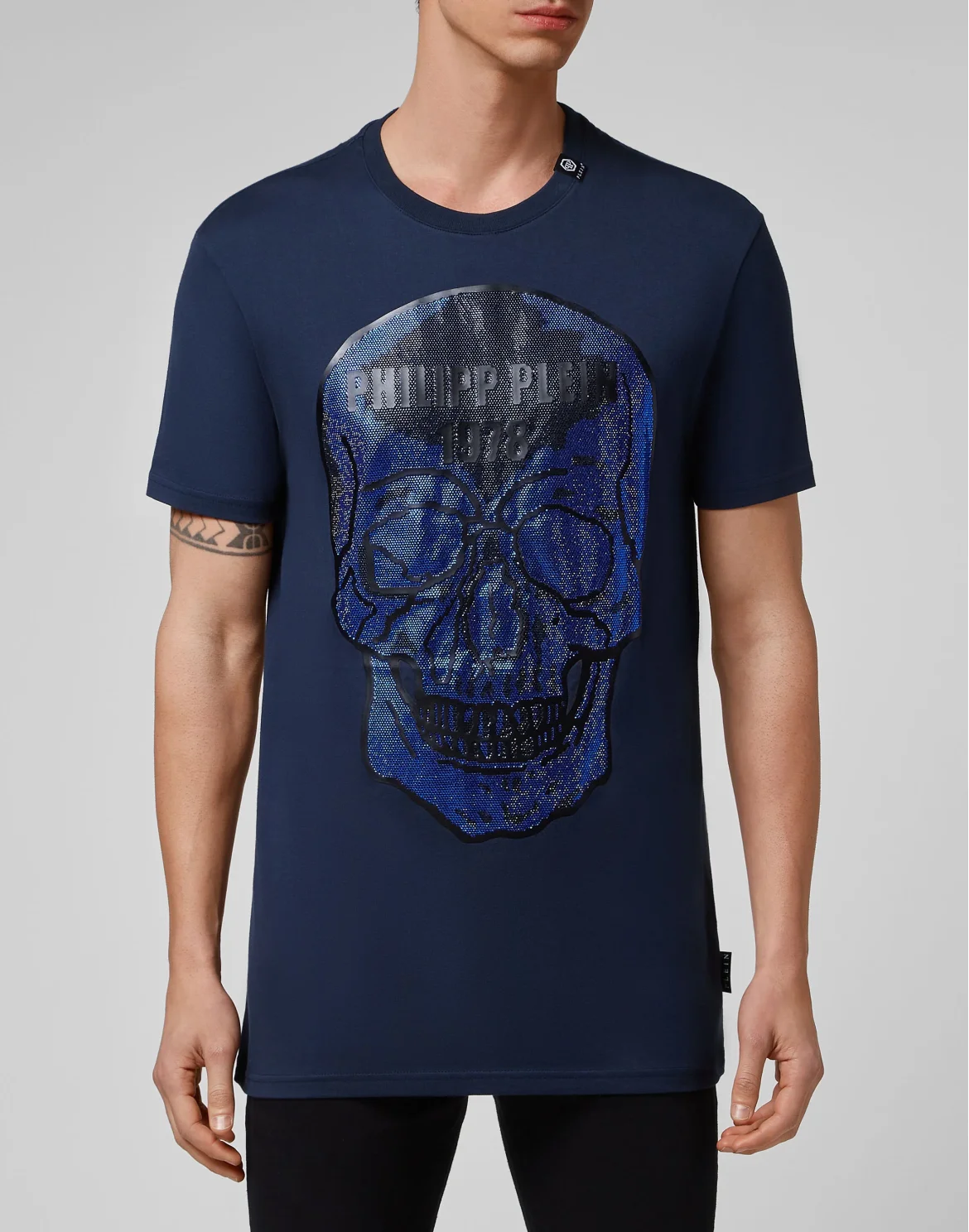 T-shirt Round Neck SS Crystal Skull, цвет: Синий