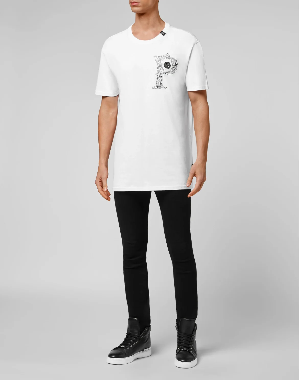 T-shirt Round Neck SS Money, цвет: Белый
