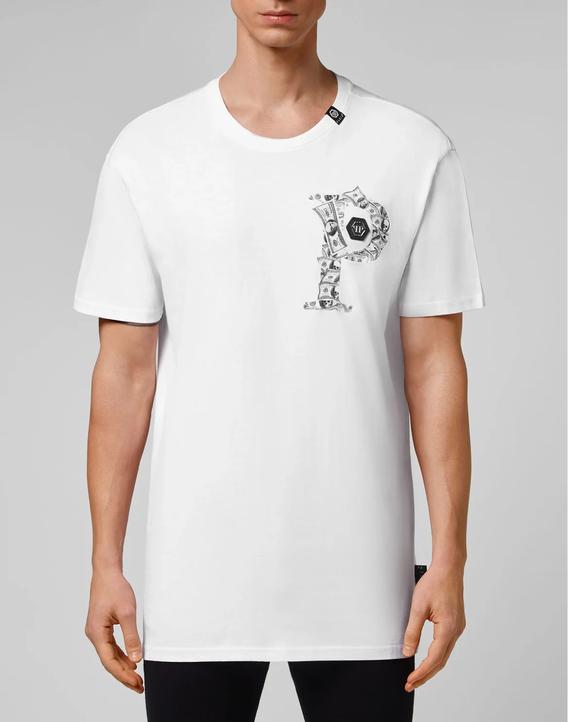 T-shirt Round Neck SS Money, цвет: Белый