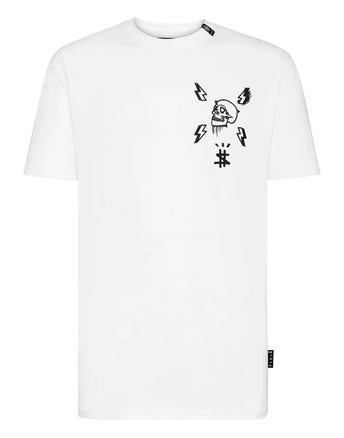 T-shirt Round Neck SS print Skull, цвет: Белый