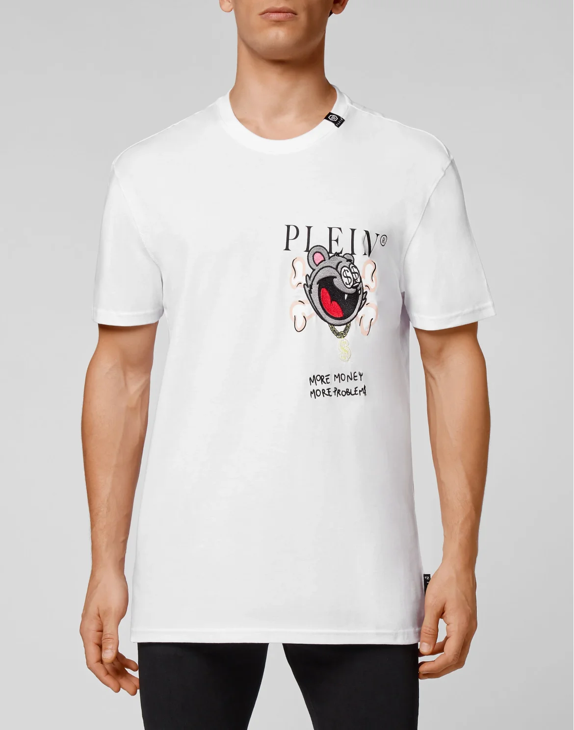 T-shirt Round Neck SS Patch Money, цвет: Белый