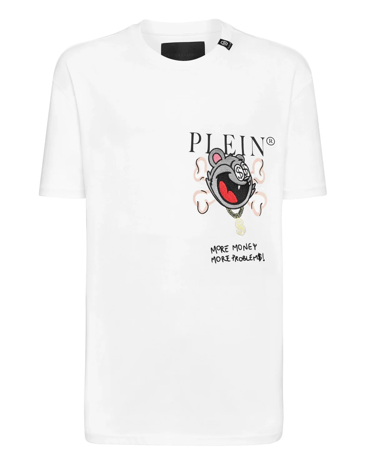 T-shirt Round Neck SS Patch Money, цвет: Белый