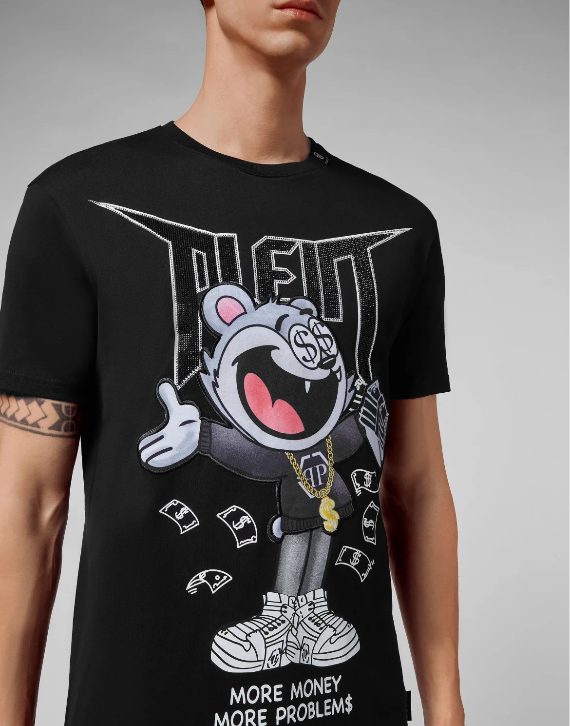 T-shirt Round Neck SS Money, цвет: Черный