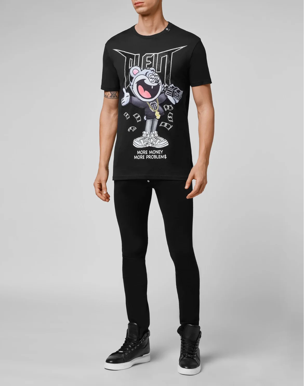 T-shirt Round Neck SS Money, цвет: Черный