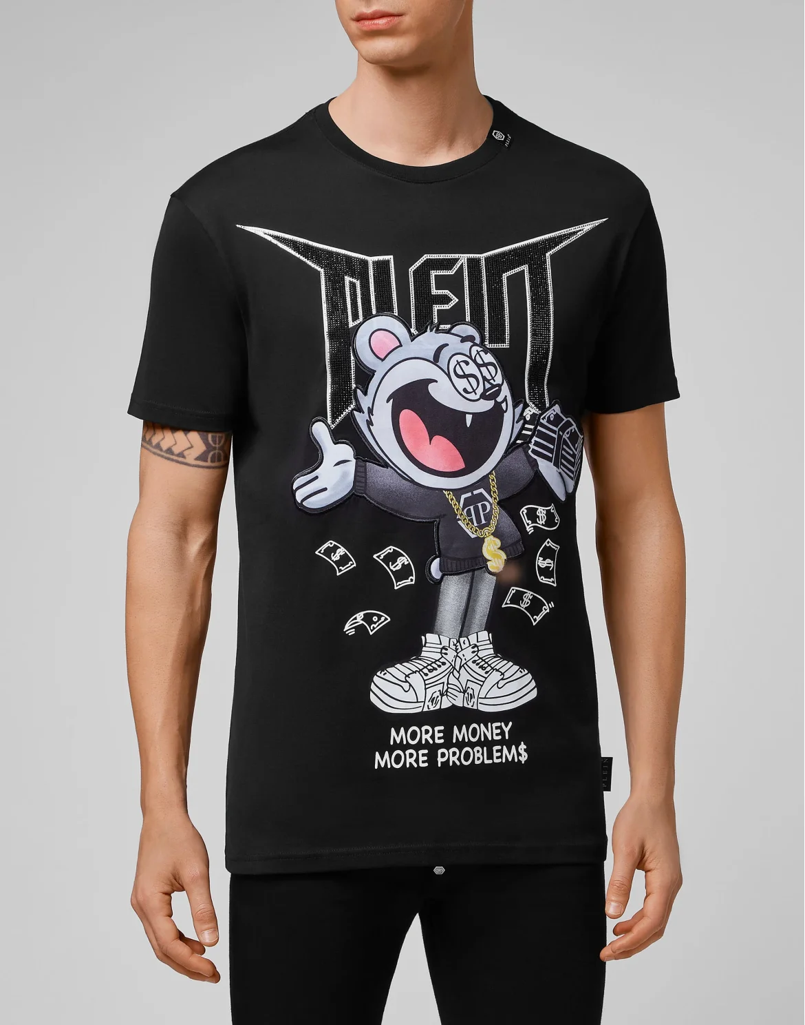 T-shirt Round Neck SS Money, цвет: Черный