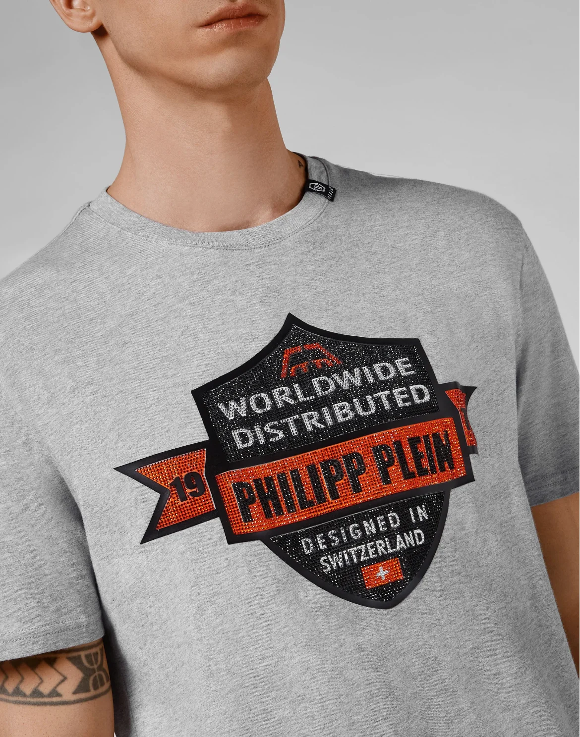 T-shirt Round Neck SS Philipp Plein TM, цвет: Серый