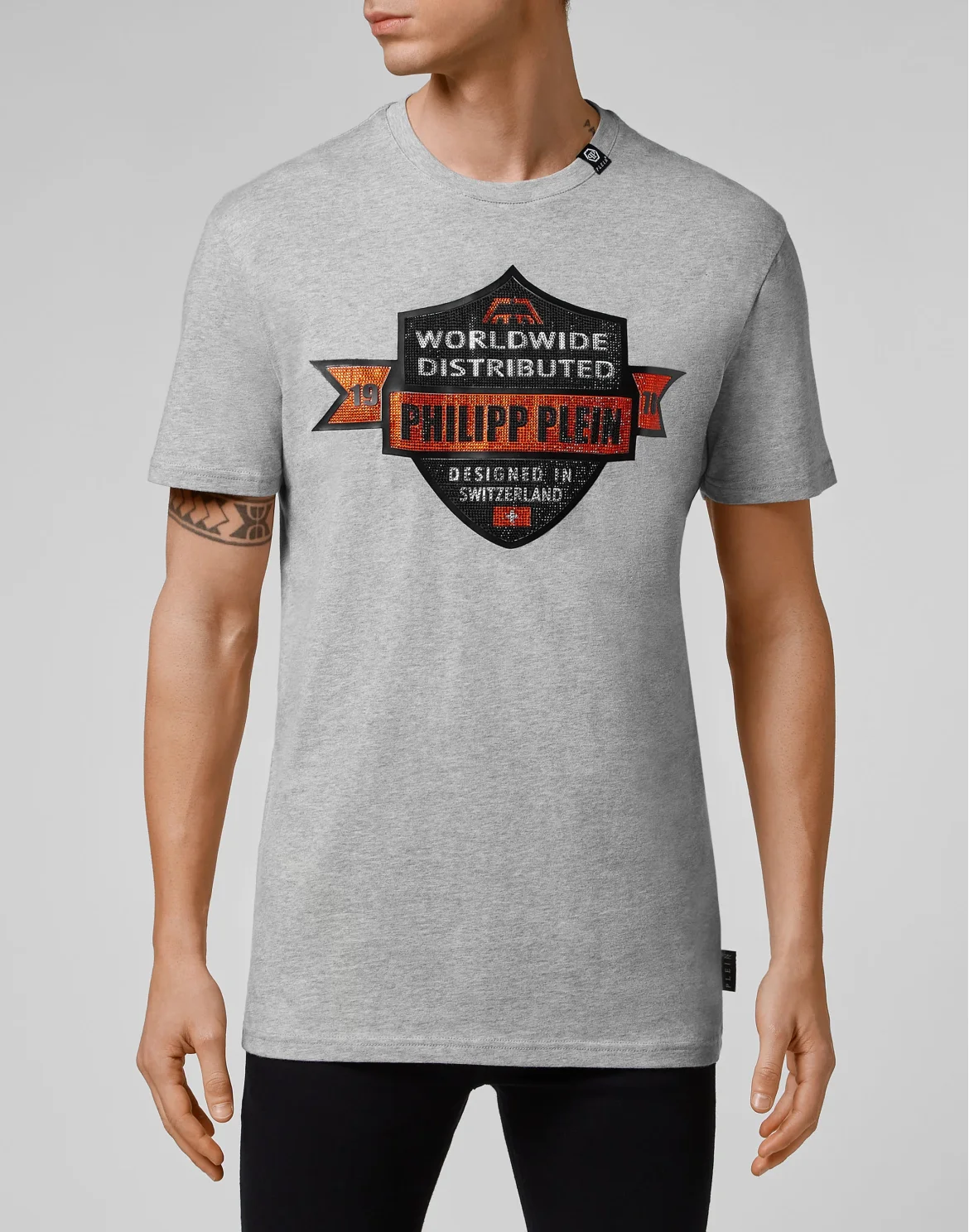 T-shirt Round Neck SS Philipp Plein TM, цвет: Серый
