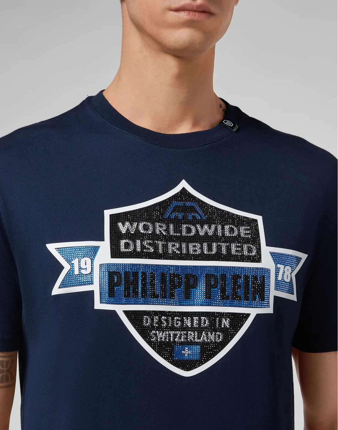 T-shirt Round Neck SS Philipp Plein TM, цвет: Синий
