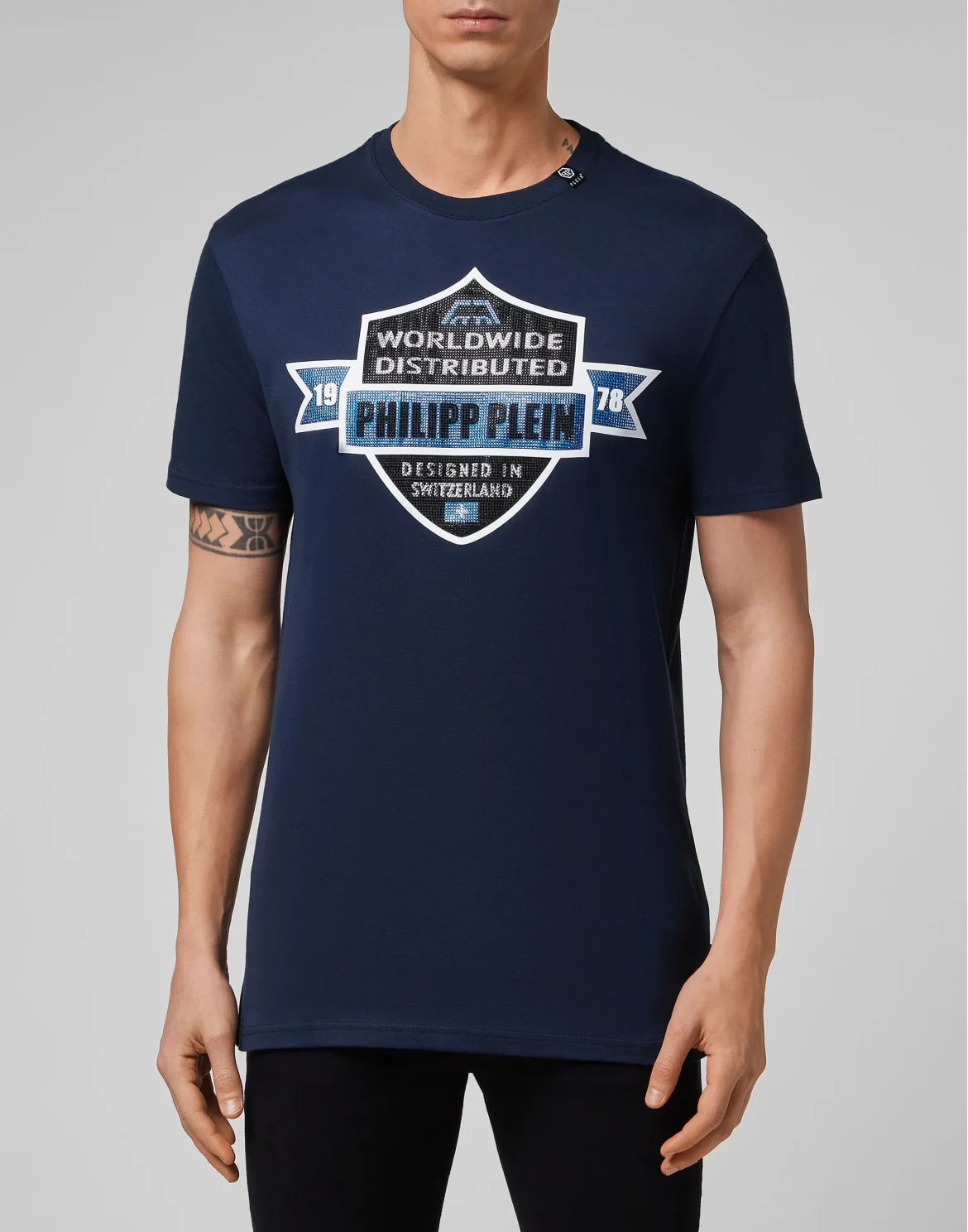 T-shirt Round Neck SS Philipp Plein TM, цвет: Синий