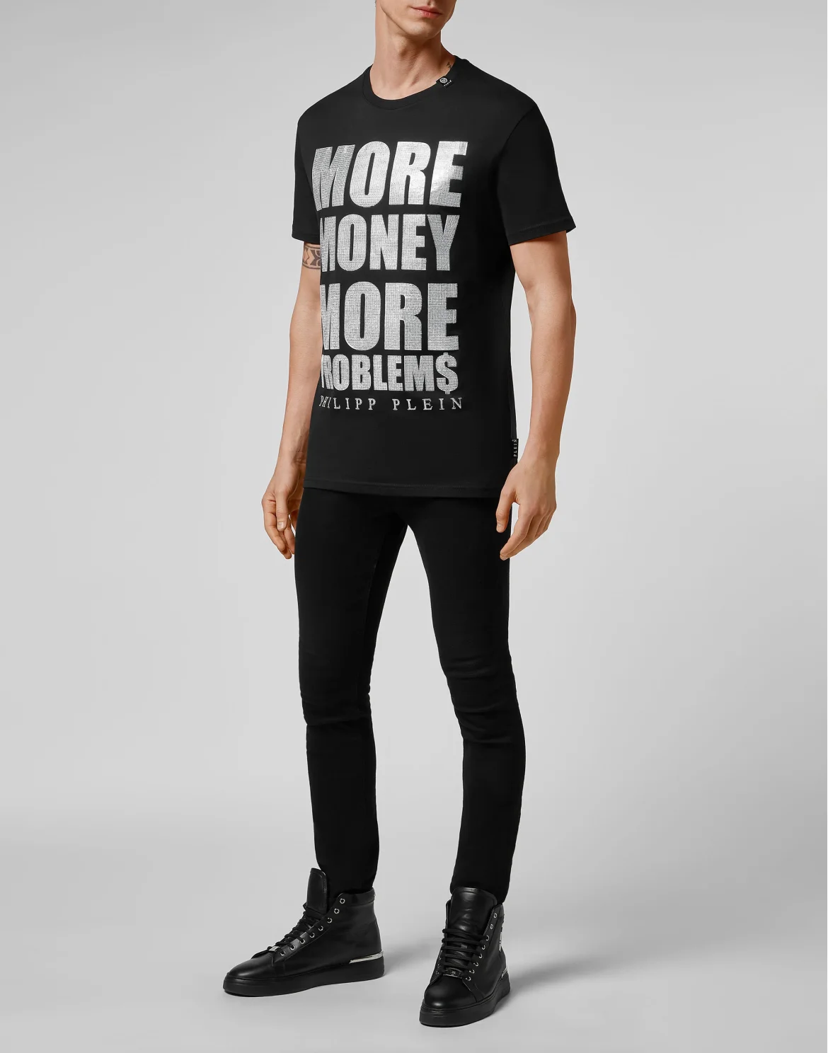 T-shirt Round Neck SS MORE MONEY MORE PROBLEMS, цвет: Черный