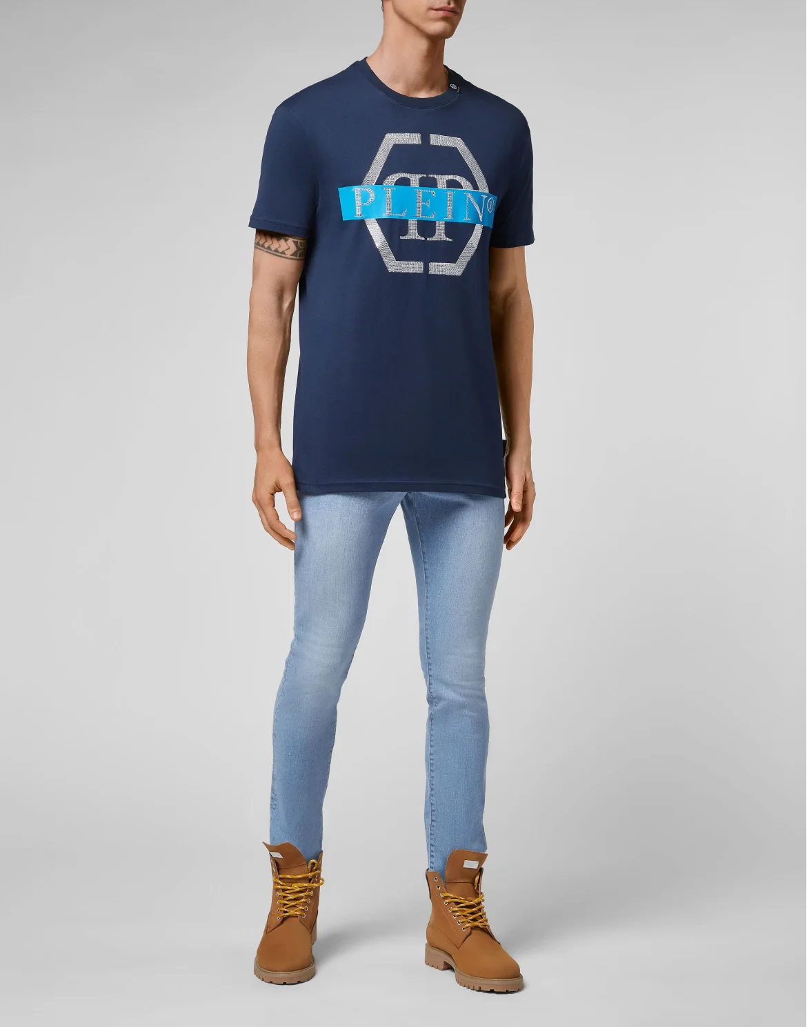 T-shirt Round Neck SS Hexagon, цвет: Синий