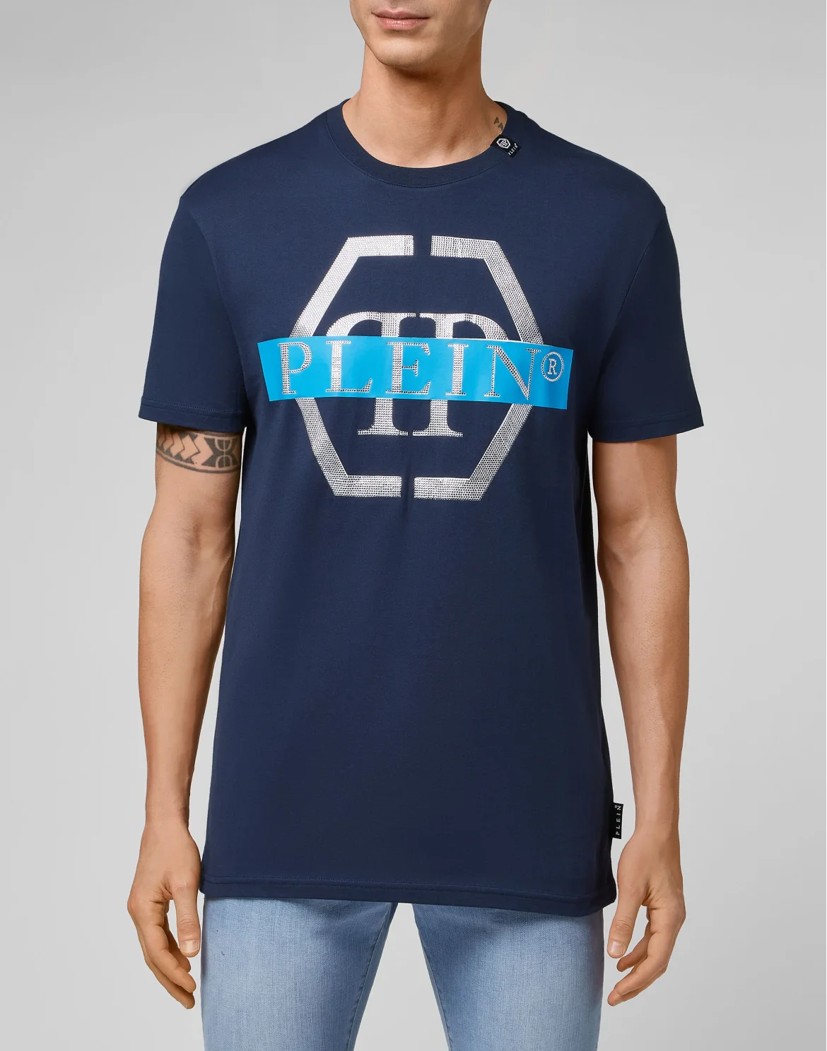T-shirt Round Neck SS Hexagon, цвет: Синий
