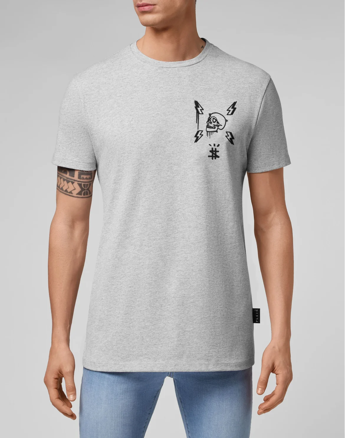 T-shirt Round Neck SS Hexagon, цвет: Серый