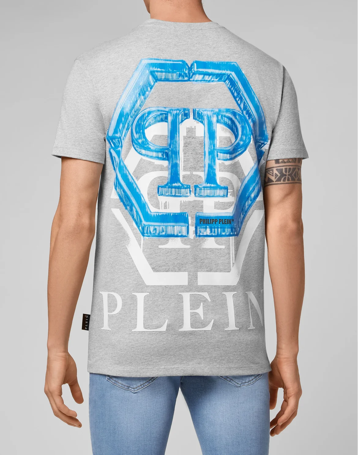 T-shirt Round Neck SS Hexagon, цвет: Серый