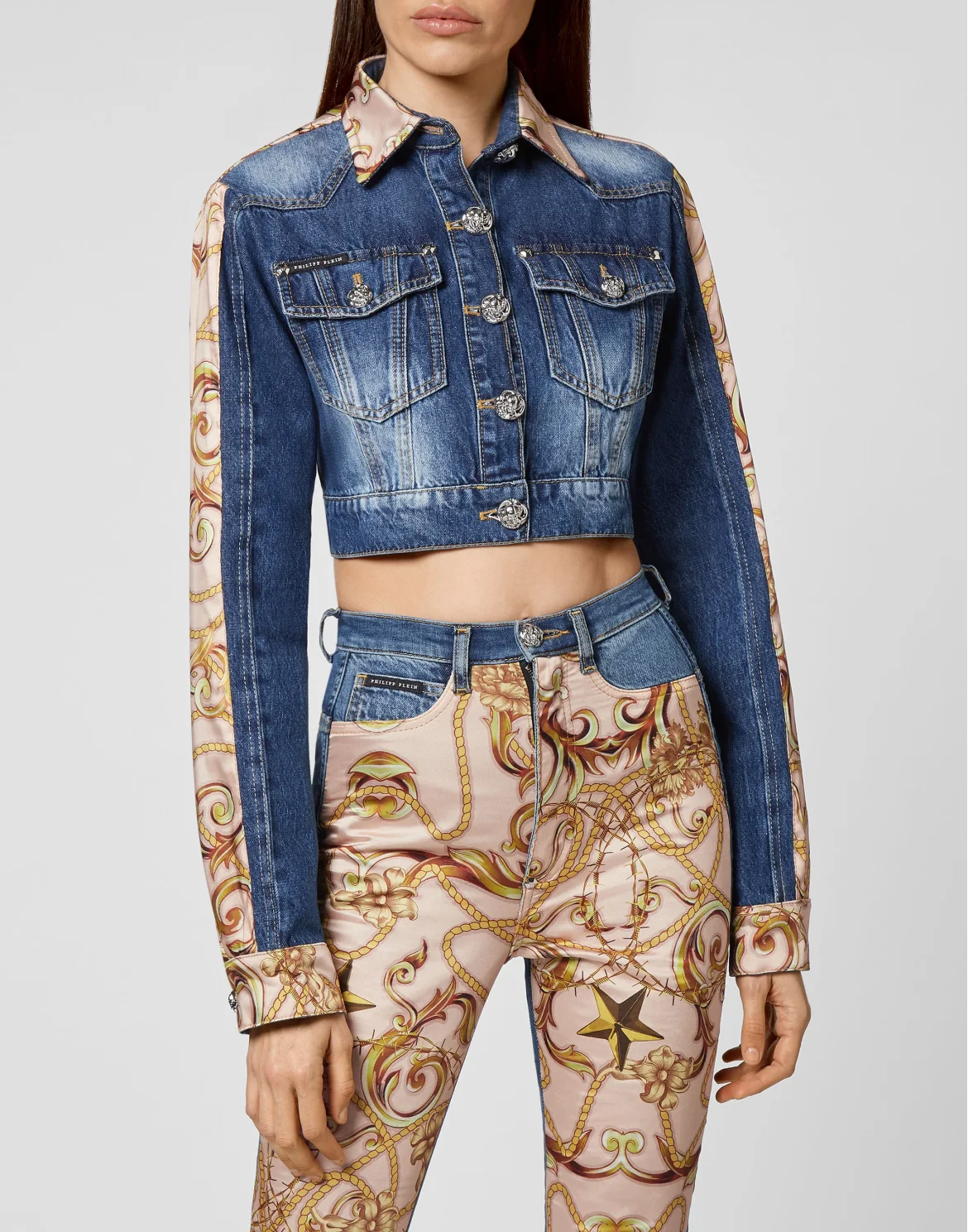 Denim Cropped Jacket New Baroque, цвет: Синий